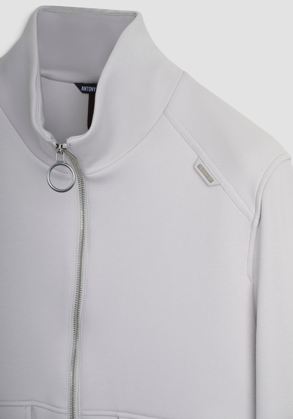 SWEAT ZIPPÉ COUPE REGULAR EN TISSU SCUBA ÉLASTIQUE - Antony Morato Online Shop