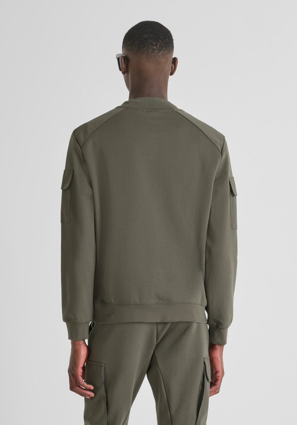 REGULAR FIT CREW NECK SWEATSHIRT WITH CONTRASTING INSERTS - Antony Morato Online Shop