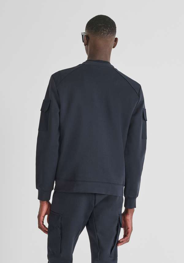 REGULAR FIT CREW NECK SWEATSHIRT WITH CONTRASTING INSERTS - Antony Morato Online Shop