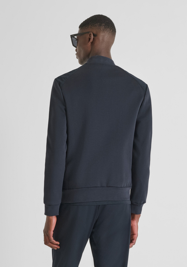 SLIM FIT ZIP SWEATSHIRT IN COTTON BLEND WITH POCKETS - Antony Morato Online Shop