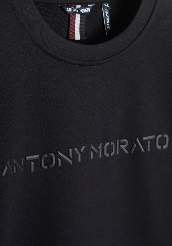 REGULAR FIT CREWNECK SWEATSHIRT IN SUSTAINABLE COTTON BLEND WITH PRINT - Antony Morato Online Shop