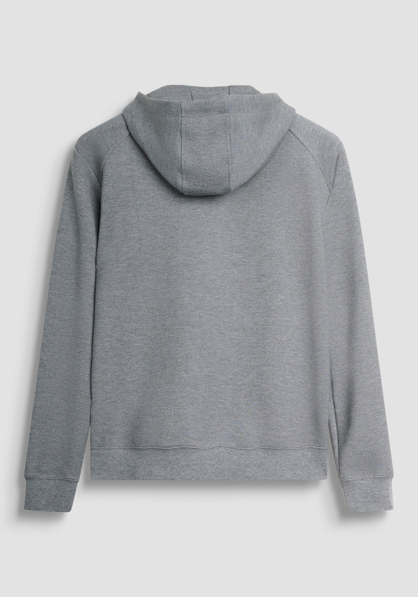 SWEAT ZIPPÉ COUPE REGULAR EN TISSU ÉLASTIQUE AVEC ÉCUSSON LOGO GOMMÉ - Antony Morato Online Shop