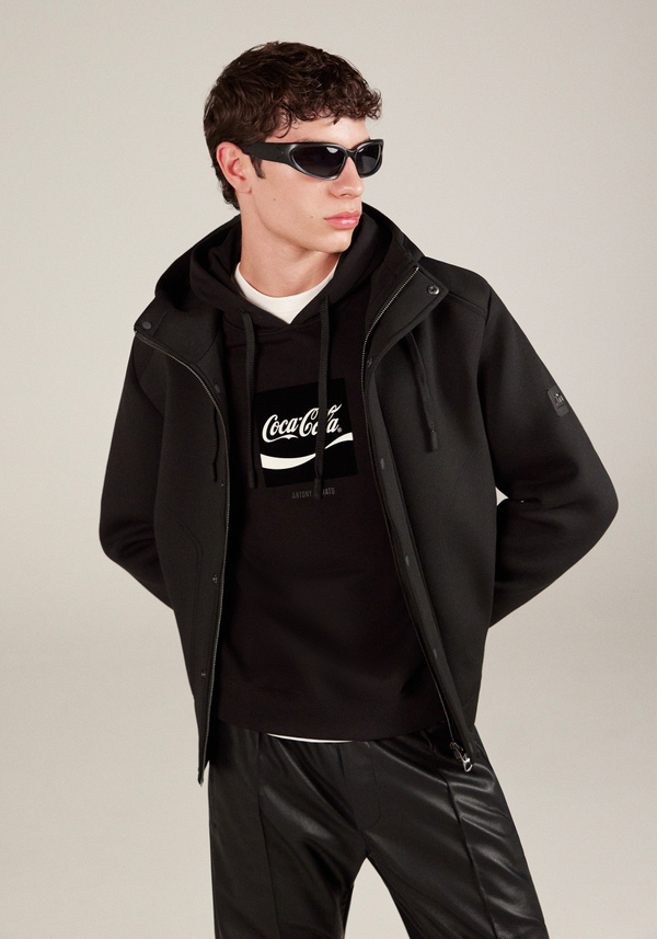 SWEAT À CAPUCHE BOXY FIT EN MÉLANGE COTON DURABLE ET IMPRIMÉ - Antony Morato Online Shop