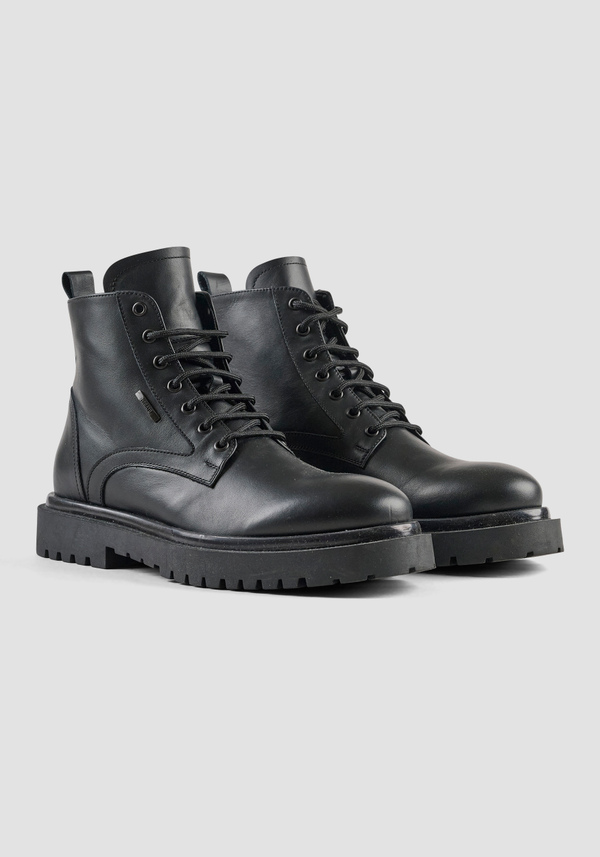 "HUCK" COMBAT BOOT IN LEATHER - Antony Morato Online Shop