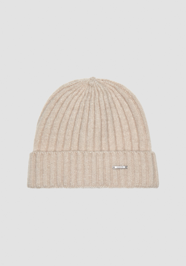 BEIGE MÜTZE AUS WOLLMISCHSTRICK - Antony Morato Online Shop