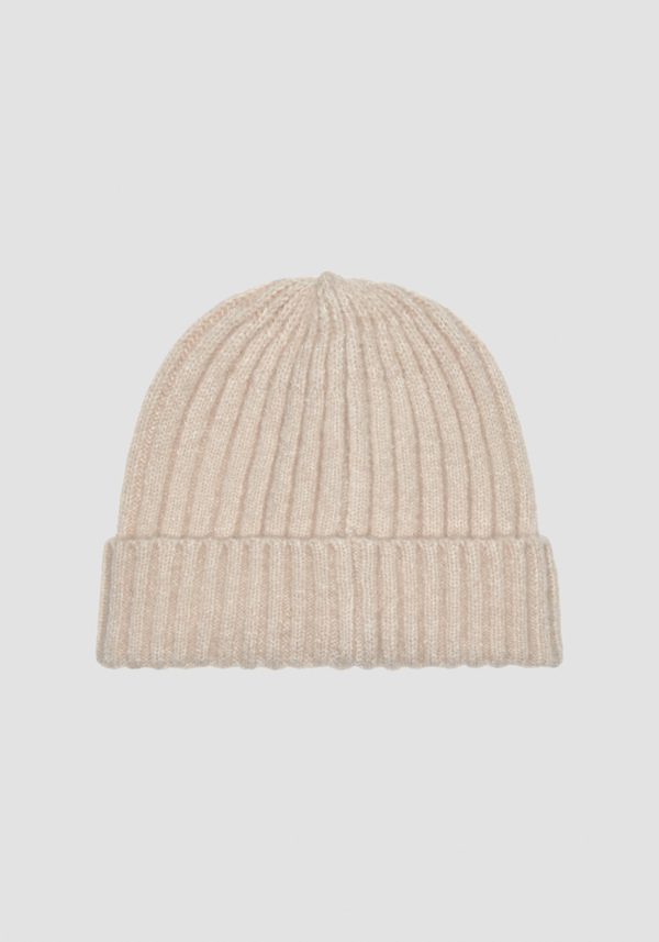 BEIGE MÜTZE AUS WOLLMISCHSTRICK - Antony Morato Online Shop