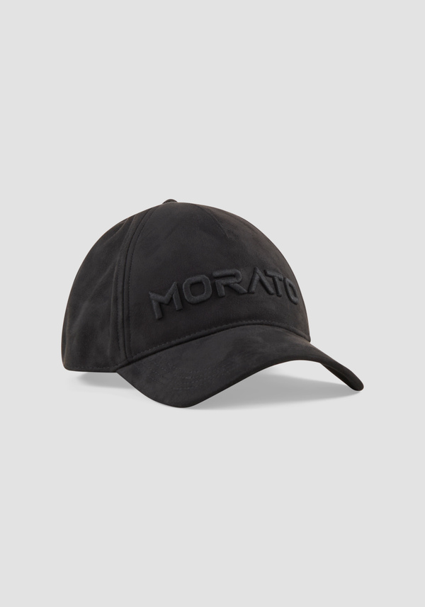 MÜTZE MIT VISIER IM BASEBALL-STIL MIT SCHWARZEM WILDLEDER-EFFEKT - Antony Morato Online Shop