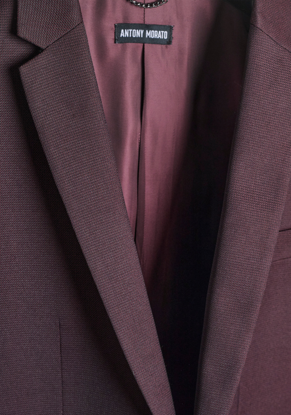 SLIM FIT "BONNIE" JACKET IN VISCOSE BLEND WITH MICRO PATTERN - Antony Morato Online Shop