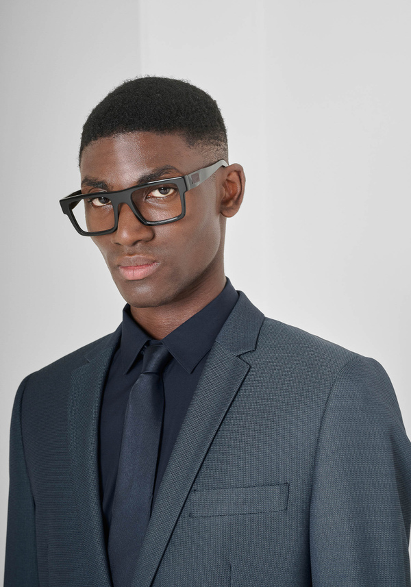 SLIM FIT "BONNIE" JACKET IN VISCOSE BLEND WITH MICRO PATTERN - Antony Morato Online Shop