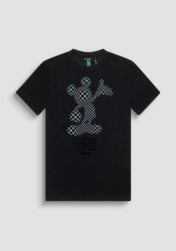 REGULAR FIT T-SHIRT IN WHITE COTTON JERSEY WITH "MICKEY MOUSE" PRINT - Antony Morato Online Shop