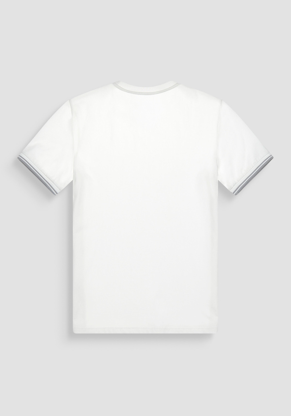 REGULAR FIT T-SHIRT IN COTTON JERSEY WITH RUBBERISED LOGO - Antony Morato Online Shop