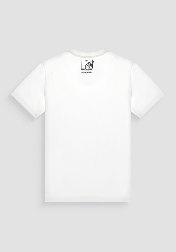 T-SHIRT « MTV » COUPE RÉGULIÈRE EN COTON MÉLANGÉ AVEC IMPRESSION - Antony Morato Online Shop