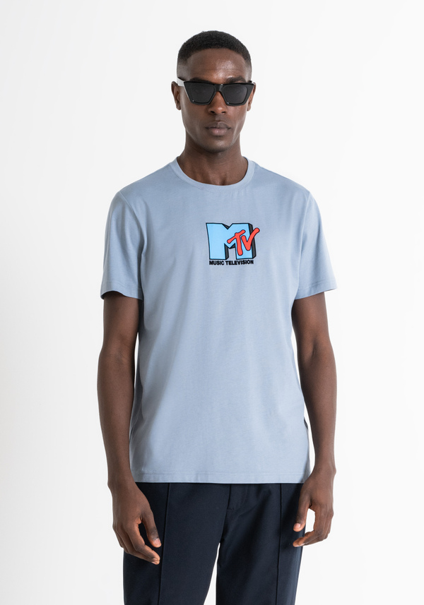 T-SHIRT "MTV" REGULAR FIT IN JERSEY CON LOGO GOMMATO - Antony Morato Online Shop