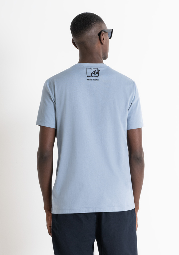 T-SHIRT "MTV" REGULAR FIT IN JERSEY CON LOGO GOMMATO - Antony Morato Online Shop