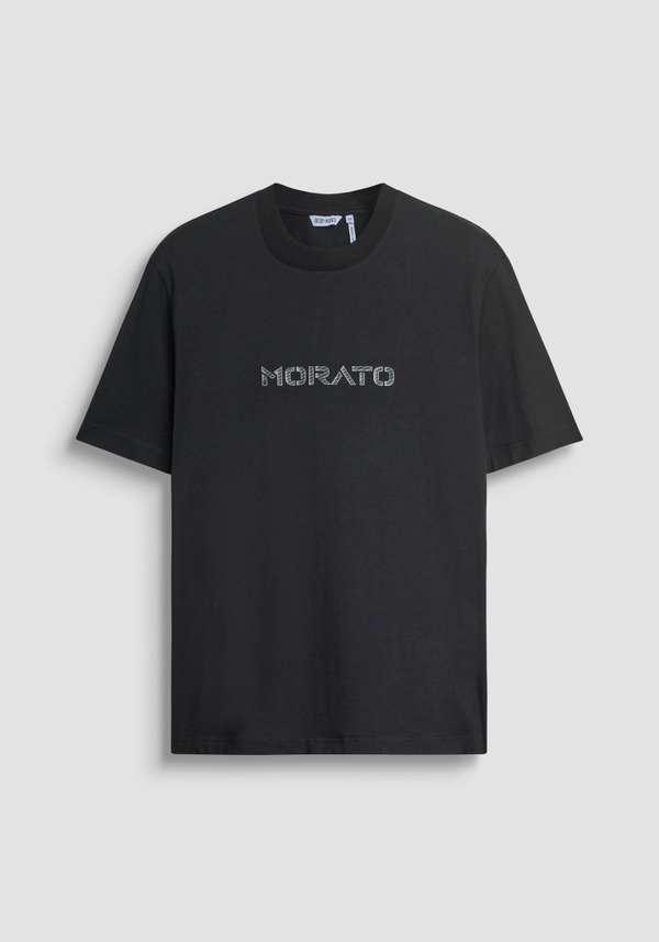 REGULAR FIT T-SHIRT IN COTTON WITH LOGO PRINT - Antony Morato Online Shop