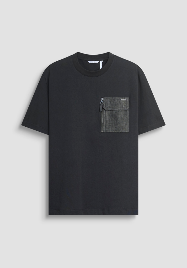 T-SHIRT RELAXED FIT IN COTONE CON TASCA A CONTRASTO - Antony Morato Online Shop