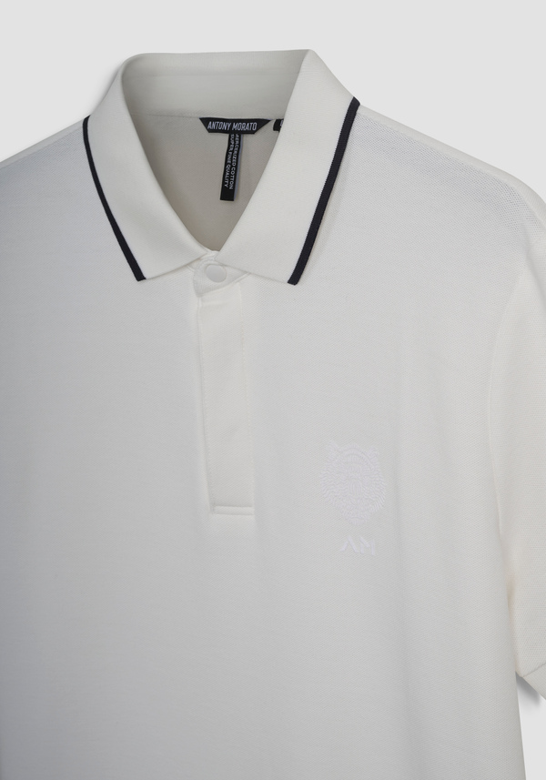 POLO REGULAR FIT EN PIQUÉ DE ALGODÓN CON LOGO ESTAMPADO - Antony Morato Online Shop