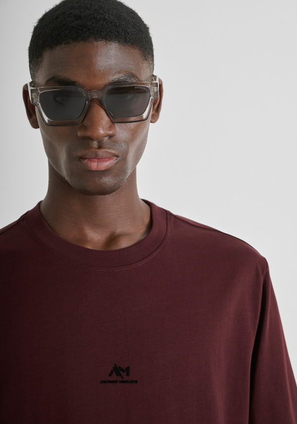 T-SHIRT RELAXED COTTON JERSEY SHIRT WITH LOGO - Antony Morato Online Shop