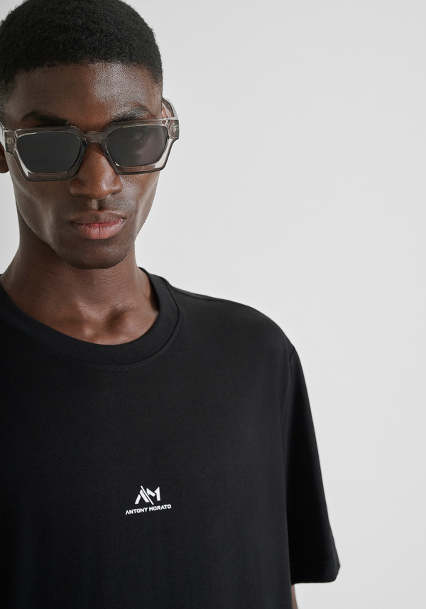 T-SHIRT RELAXED COTTON JERSEY SHIRT WITH LOGO - Antony Morato Online Shop