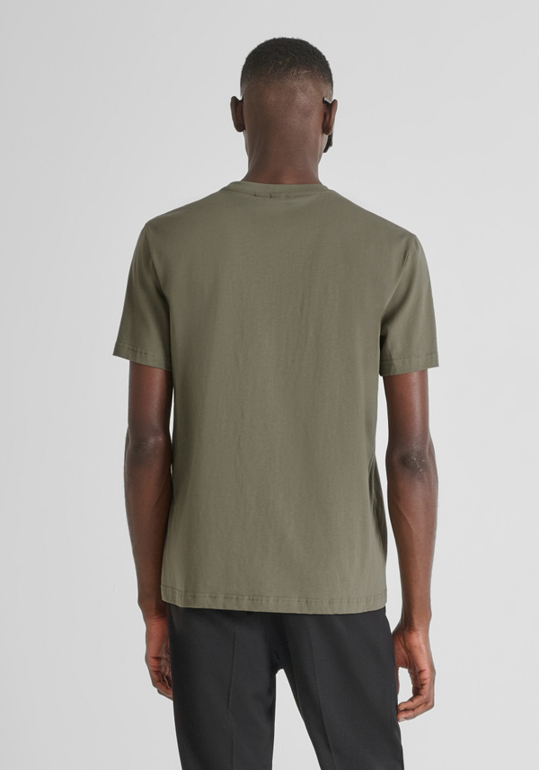 REGULAR FIT COTTON JERSEY T-SHIRT WITH PAINT LOGO PRINT - Antony Morato Online Shop