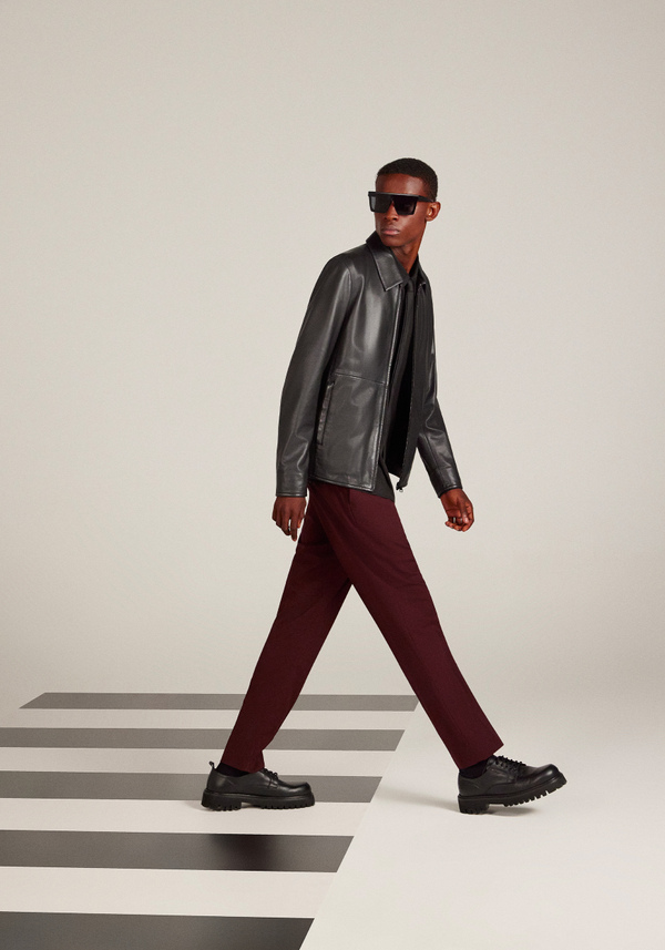 GIUBBOTTO SLIM FIT IN PELLE EFFETTO WASHED - Antony Morato Online Shop