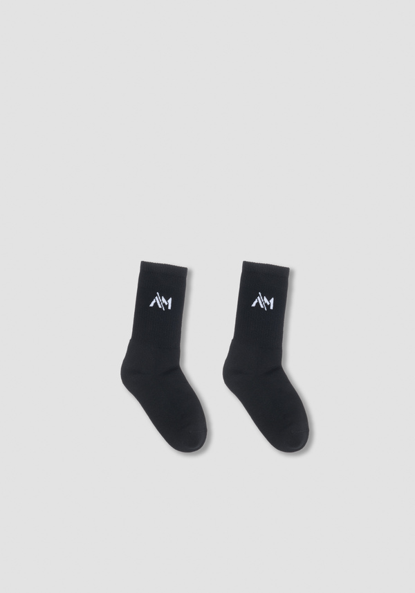 SET OF THREE PAIRS OF COTTON-BLEND TERRY SOCKS WITH EMBROIDERED LOGO - Antony Morato Online Shop