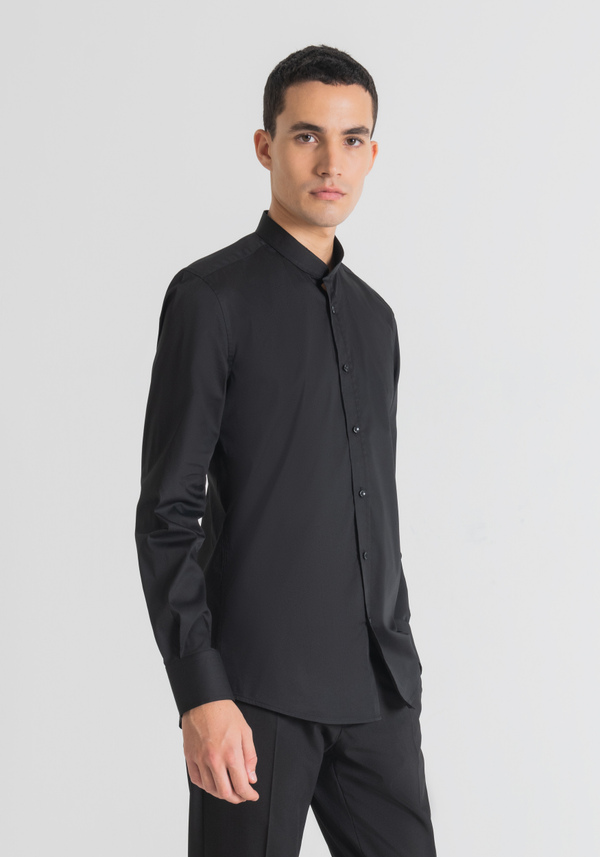 Cotton shirt with mandarin collar - Antony Morato Online Shop