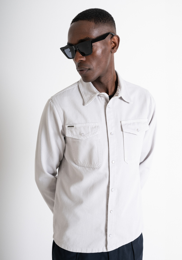 CAMICIA REGULAR FIT IN DENIM CON TASCHE - Antony Morato Online Shop