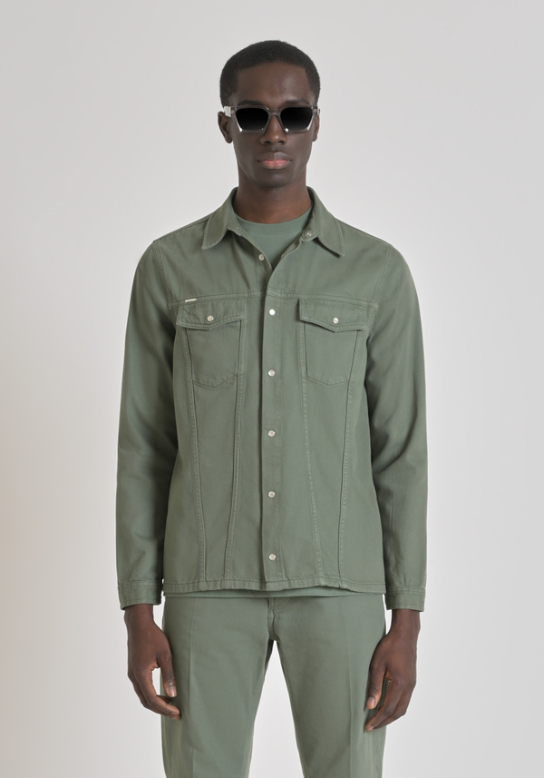 CAMICIA REGULAR FIT "DAN" IN DENIM COLORATO - Antony Morato Online Shop
