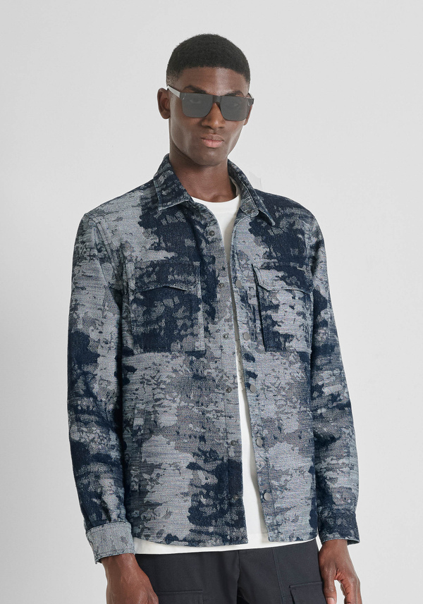 CAMICIA REGULAR FIT IN DENIM CAMOUFLAGE - Antony Morato Online Shop