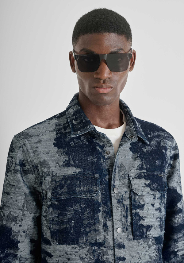 CAMICIA REGULAR FIT IN DENIM CAMOUFLAGE - Antony Morato Online Shop