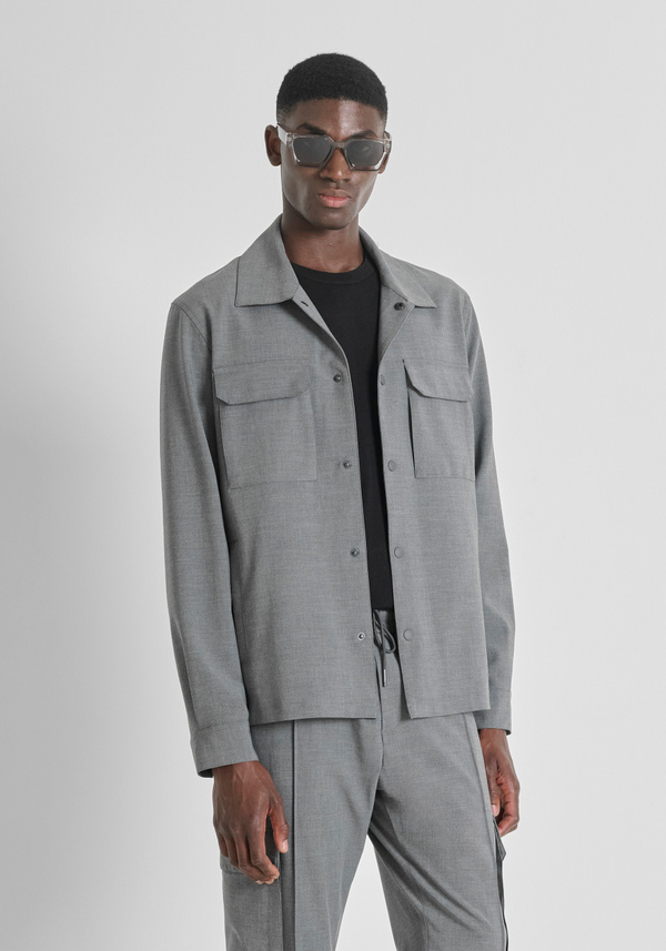 REGULAR FIT SHIRT IN STRETCH VISCOSE BLEND - Antony Morato Online Shop