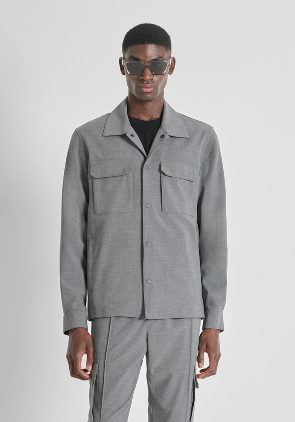 REGULAR FIT SHIRT IN STRETCH VISCOSE BLEND - Antony Morato Online Shop