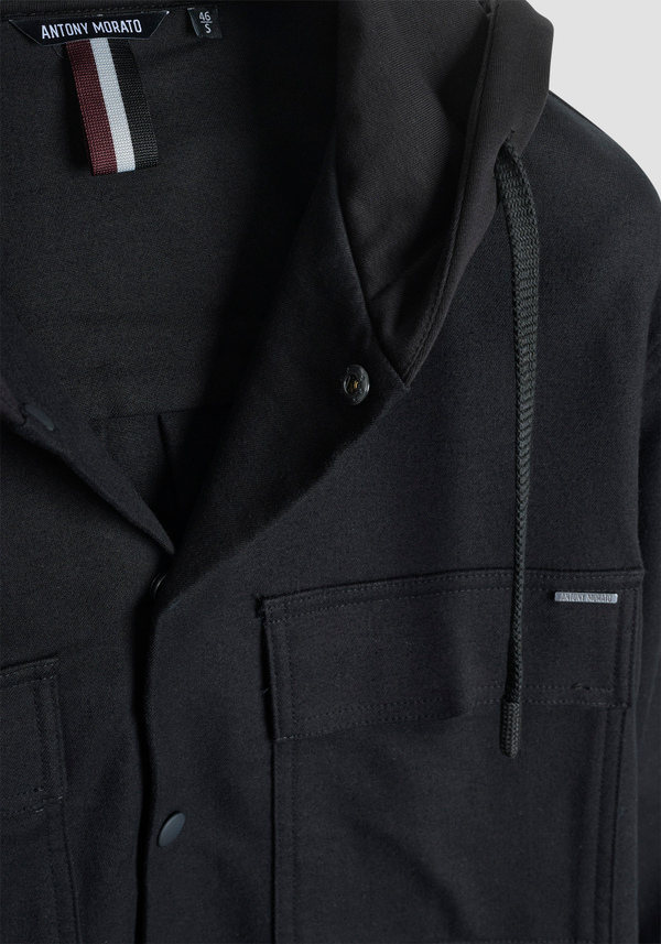 REGULAR FIT SHIRT WITH HOOD IN CONTRASTING FABRIC - Antony Morato Online Shop
