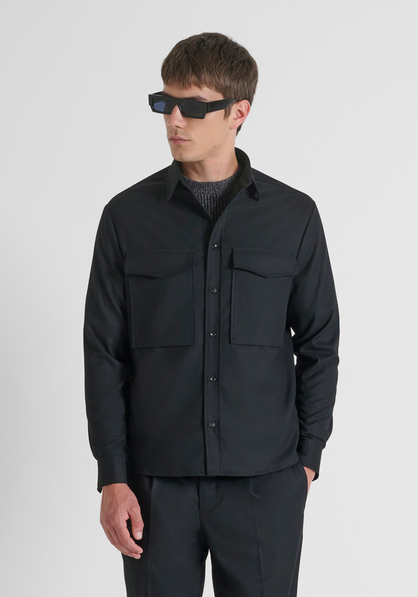 RELAXED FIT SHIRT IN VISCOSE BLEND WARM TOUCH - Antony Morato Online Shop