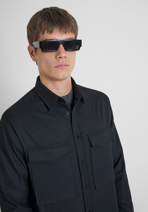 RELAXED FIT SHIRT IN VISCOSE BLEND WARM TOUCH - Antony Morato Online Shop