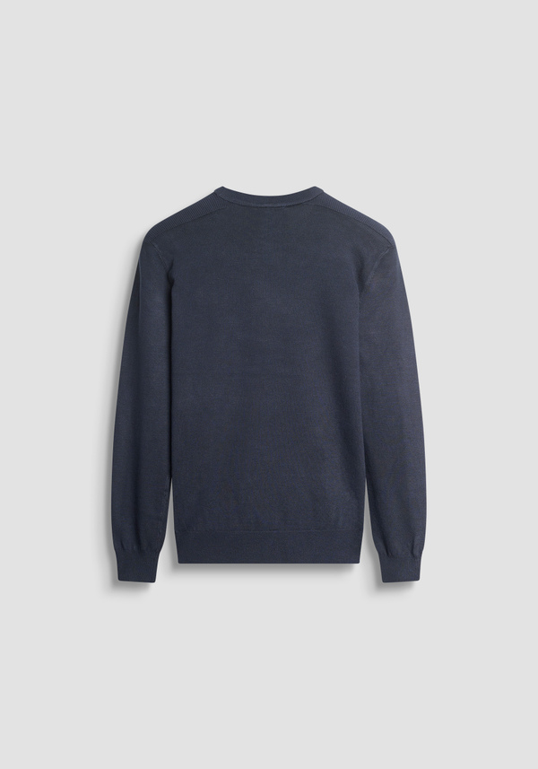 PULLOVER SLIM FIT AUS VISKOSEMISCHUNG MIT LOGO-PATCH - Antony Morato Online Shop