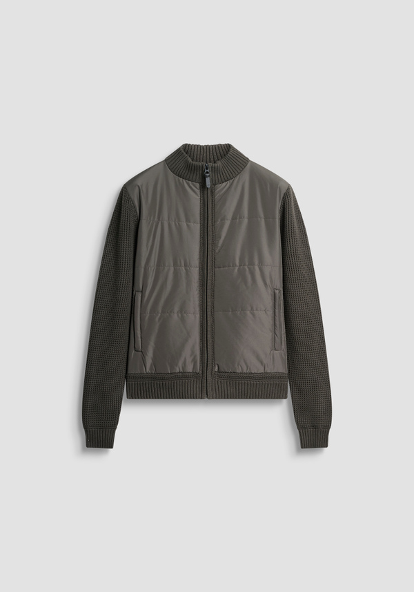 PULL COUPE REGULAR EN COTON DOUX AVEC INSERTS EN TISSU TECHNIQUE - Antony Morato Online Shop