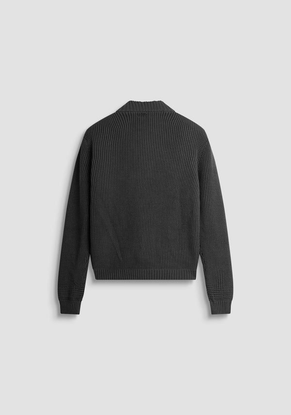 REGULAR FIT SOFT COTTON SWEATER WITH TECHNICAL FABRIC INSERTS - Antony Morato Online Shop