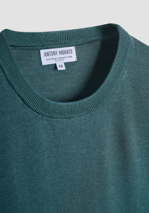 SHORT SLEEVE REGULAR FIT SWEATER IN WOOL BLEND - Antony Morato Online Shop