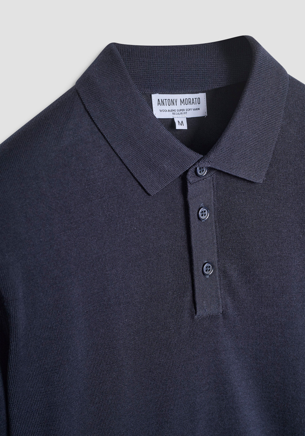 PULL COUPE REGULAR EN MÉLANGE DE LAINE EXTRÊMEMENT DOUCE - Antony Morato Online Shop