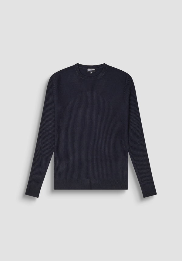 PULLOVER SLIM FIT AUS ELASTISCHER VISKOSEMISCHUNG - Antony Morato Online Shop