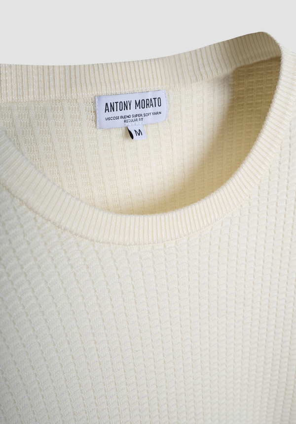 REGULAR FIT SWEATER IN VISCOSE BLEND - Antony Morato Online Shop