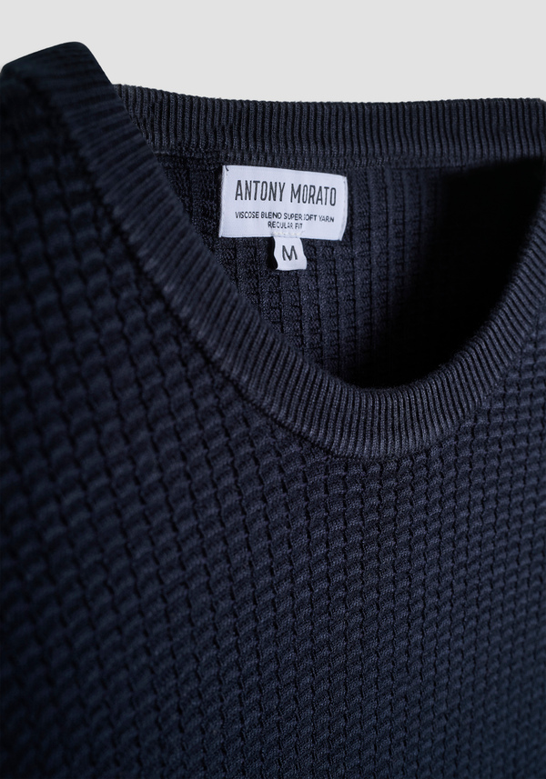 REGULAR FIT SWEATER IN VISCOSE BLEND - Antony Morato Online Shop