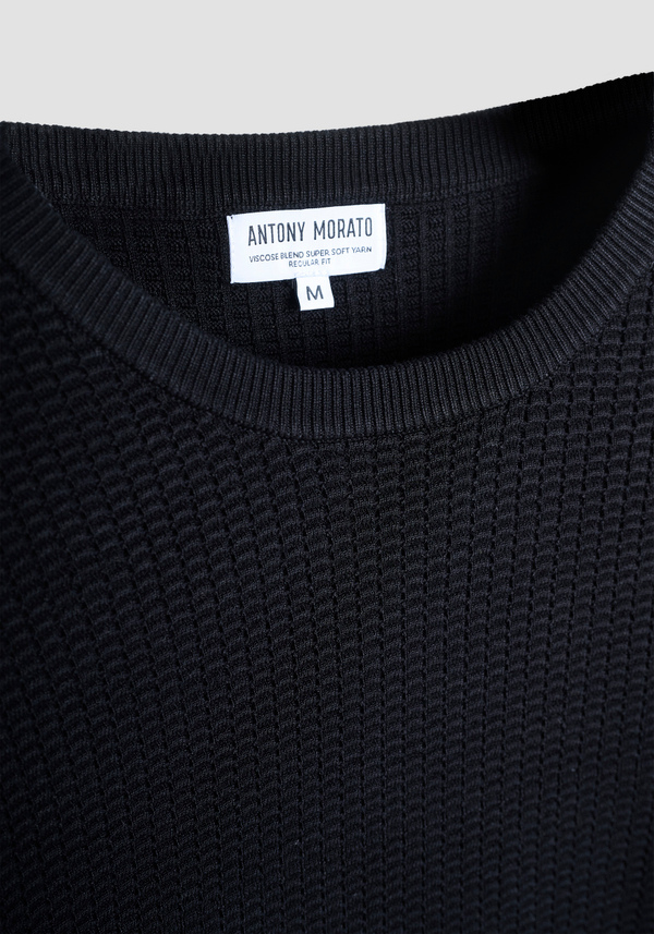 REGULAR FIT SWEATER IN VISCOSE BLEND - Antony Morato Online Shop