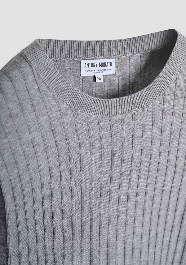 REGULAR FIT SWEATER IN WOOL BLEND - Antony Morato Online Shop