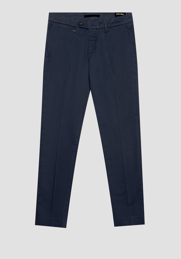 "BRYAN" SKINNY FIT TROUSERS IN SOFT MICRO-WEAVE STRETCH COTTON - Antony Morato Online Shop