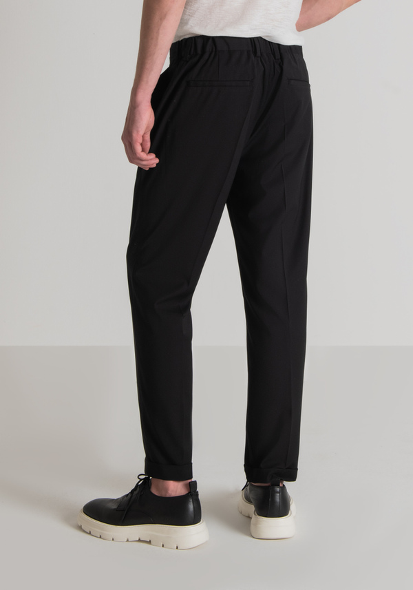 "RAD" SLIM FIT ANKLE-LENGTH TROUSERS WITH CENTRAL CREASE - Antony Morato Online Shop