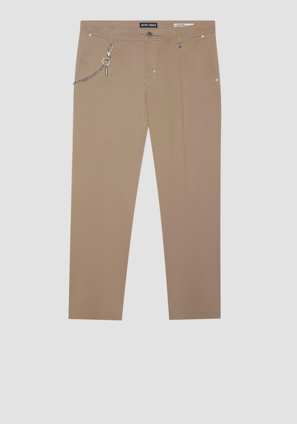 "OLIVER" SLIM FIT TROUSERS ANKLE LENGTH IN MICRO-REINFORCED ELASTIC COTTON - Antony Morato Online Shop