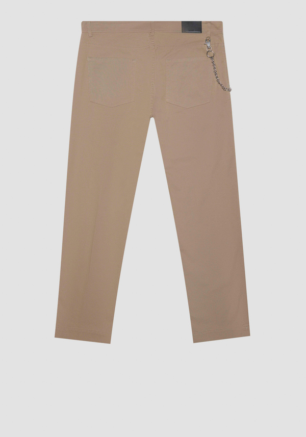 "OLIVER" SLIM FIT TROUSERS ANKLE LENGTH IN MICRO-REINFORCED ELASTIC COTTON - Antony Morato Online Shop